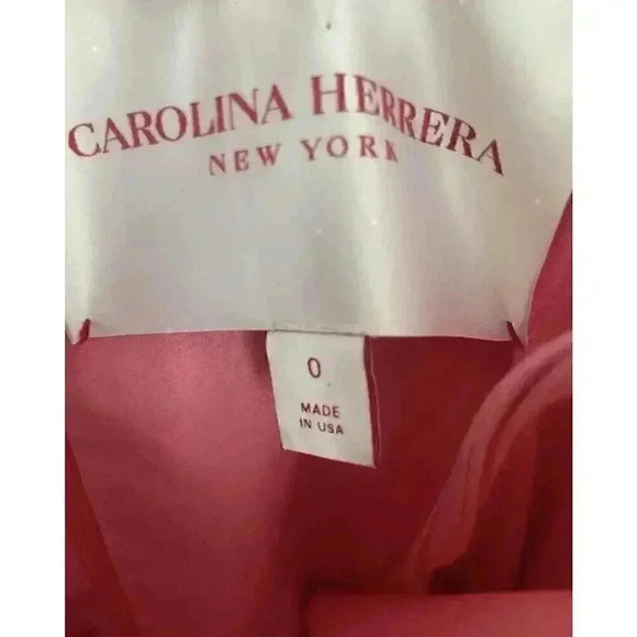 Carolina Herrera Cut Out Bow Bodice A-Line Dress 0 XS Midi Tea Wedding Cocktail - Picture 10 of 10